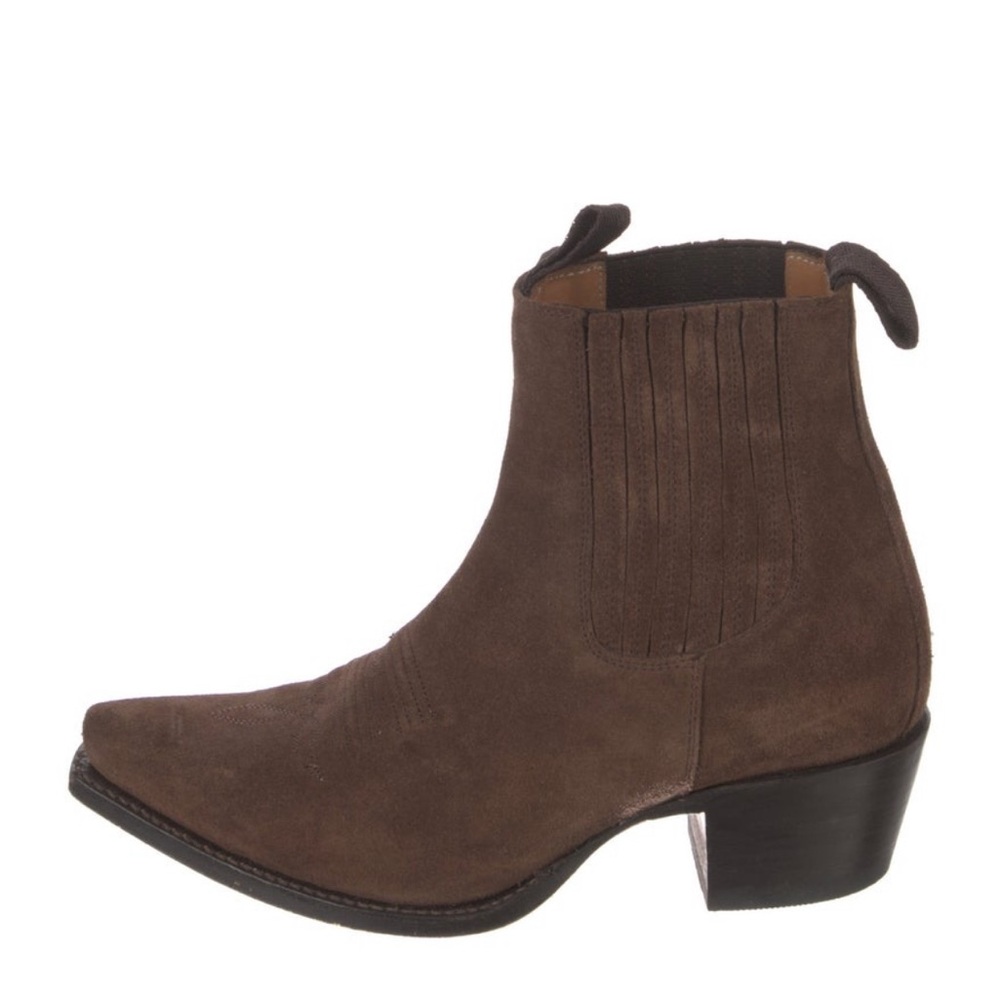 ANN MASHBURN Brown Suede Cowboy Boots | Size EU 36
